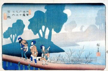  Utagawa Pintura al %c3%b3leo - miyanokoshi Utagawa Hiroshige Japonés
